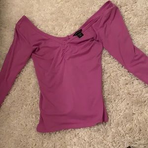 Purple long sleeves top